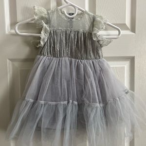 Trish Scully Child - Gray Lace Dress- size 2